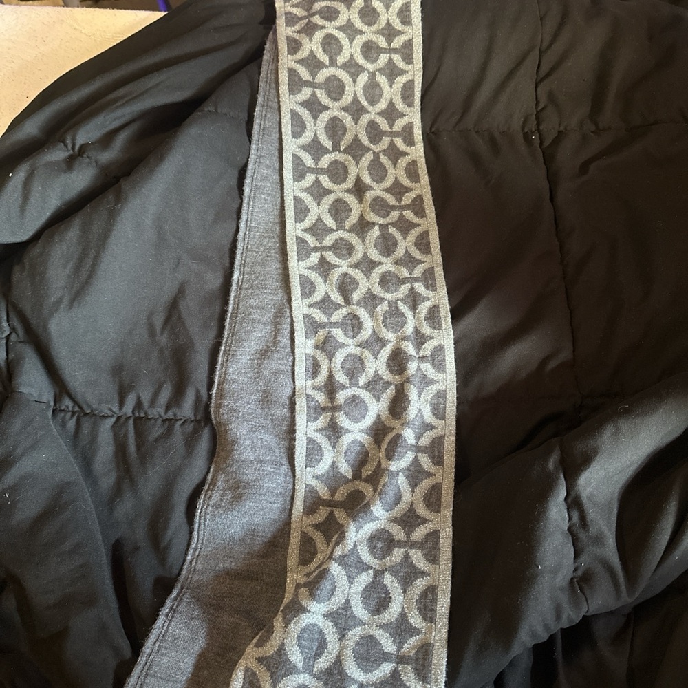Coach Black and Gray Scarf